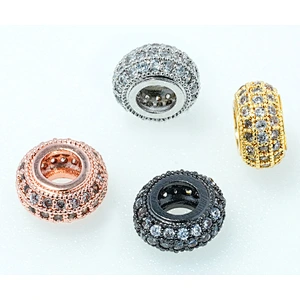 Fashion Beads Micro Pave Spacers CZ Cubic Zirconia Jewellry