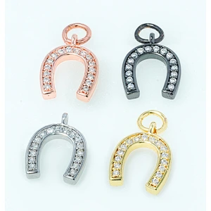 necklace pendants high quality cz with gold plated micro pave jewelry