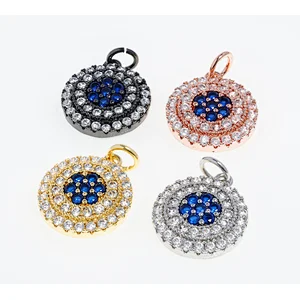 necklace pendants high quality cz with gold plated micro pave jewelry