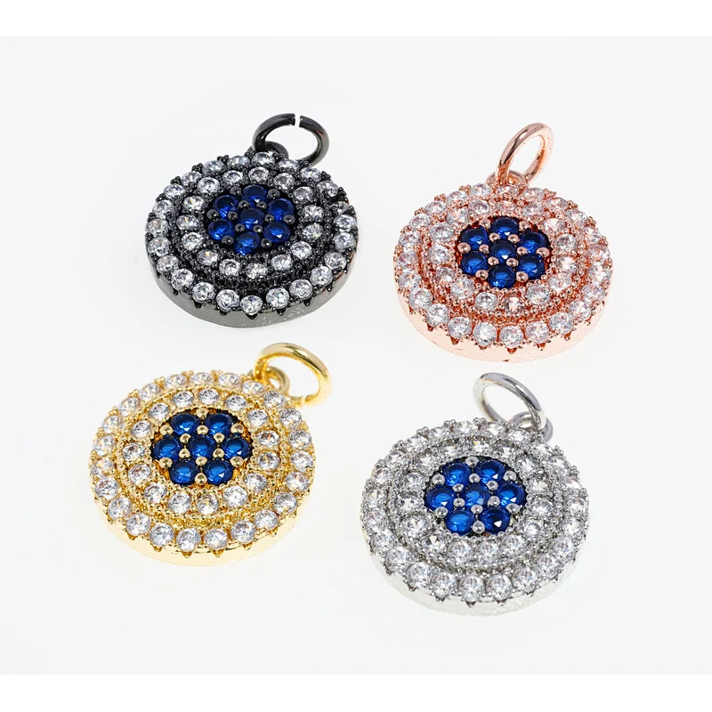 necklace pendants high quality cz with gold plated micro pave jewelry