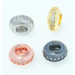 Fashion Beads Micro Pave Spacers CZ Cubic Zirconia Jewellry