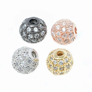 Fashion Beads Micro Pave Spacers CZ Cubic Zirconia Jewellry