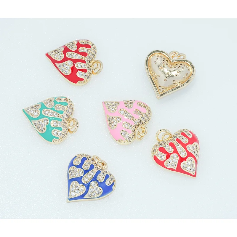 necklace pendants high quality cz with gold plated micro pave jewelry
