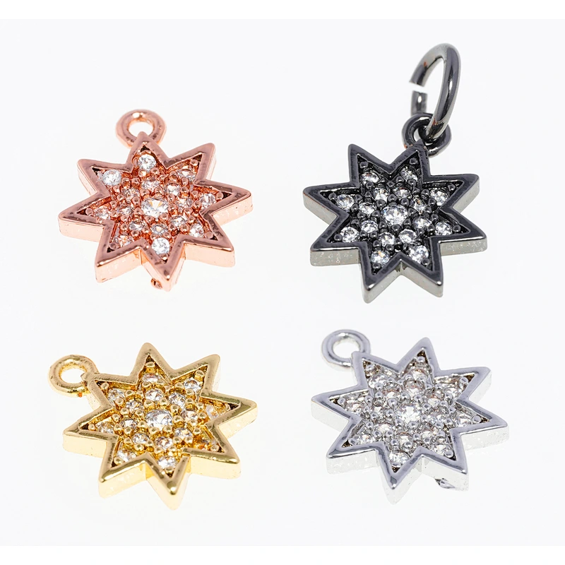 necklace pendants high quality cz with gold plated micro pave jewelry