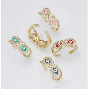luxury ring for women wearing cz animal ring micro pave gold plated style