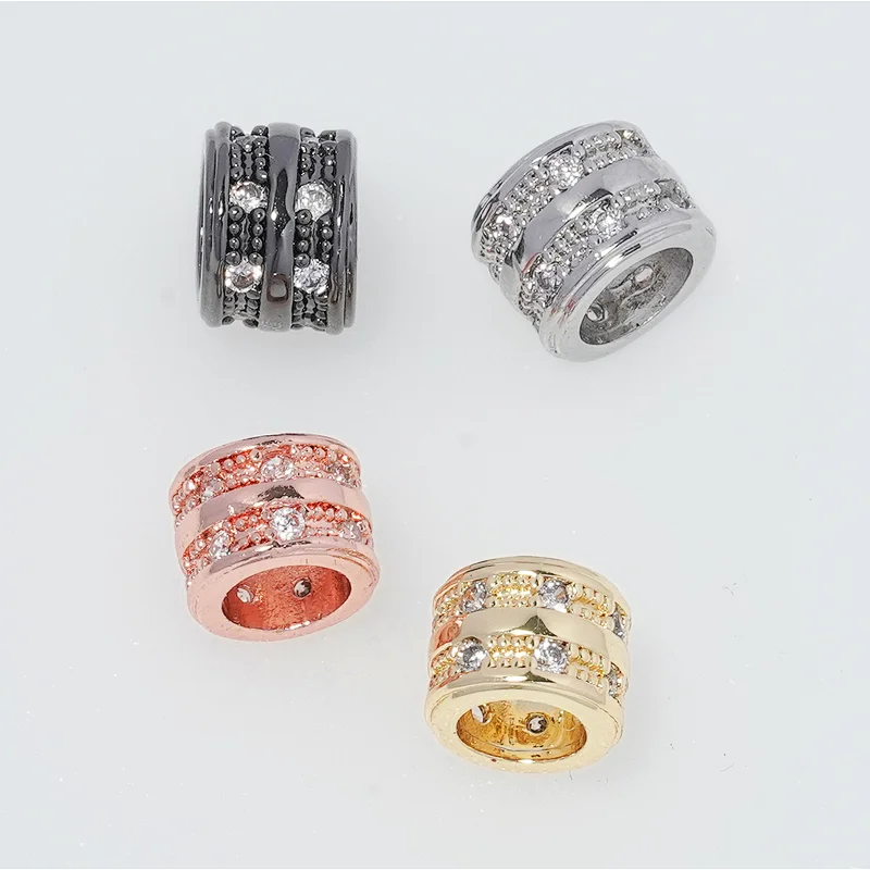 Fashion Beads Micro Pave Spacers CZ Cubic Zirconia Jewellry
