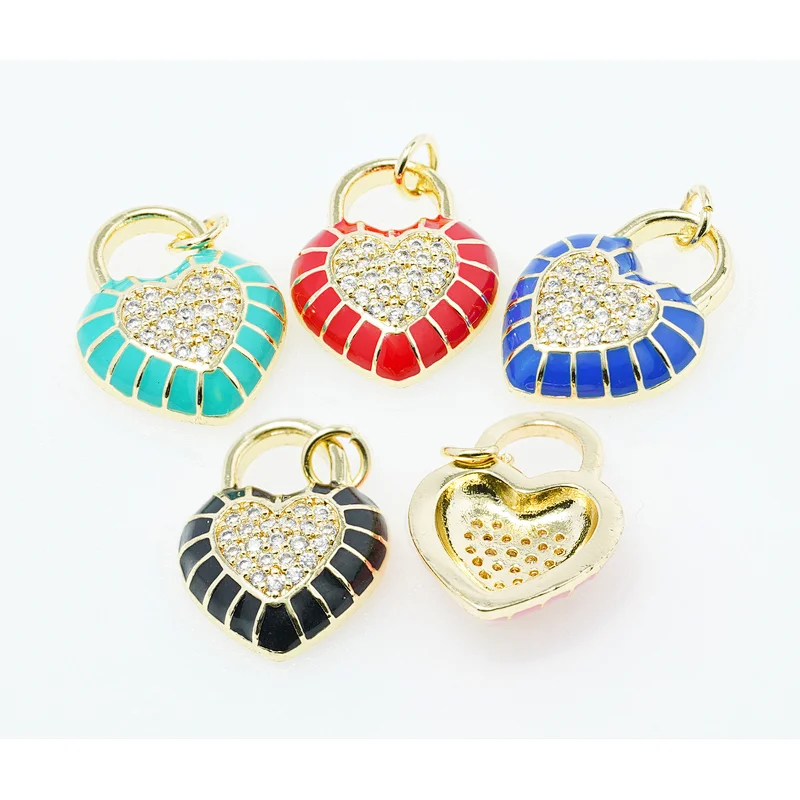 necklace pendants high quality cz with gold plated micro pave jewelry