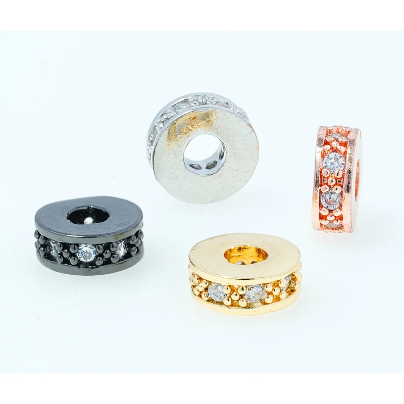 Fashion Beads Micro Pave Spacers CZ Cubic Zirconia Jewellry
