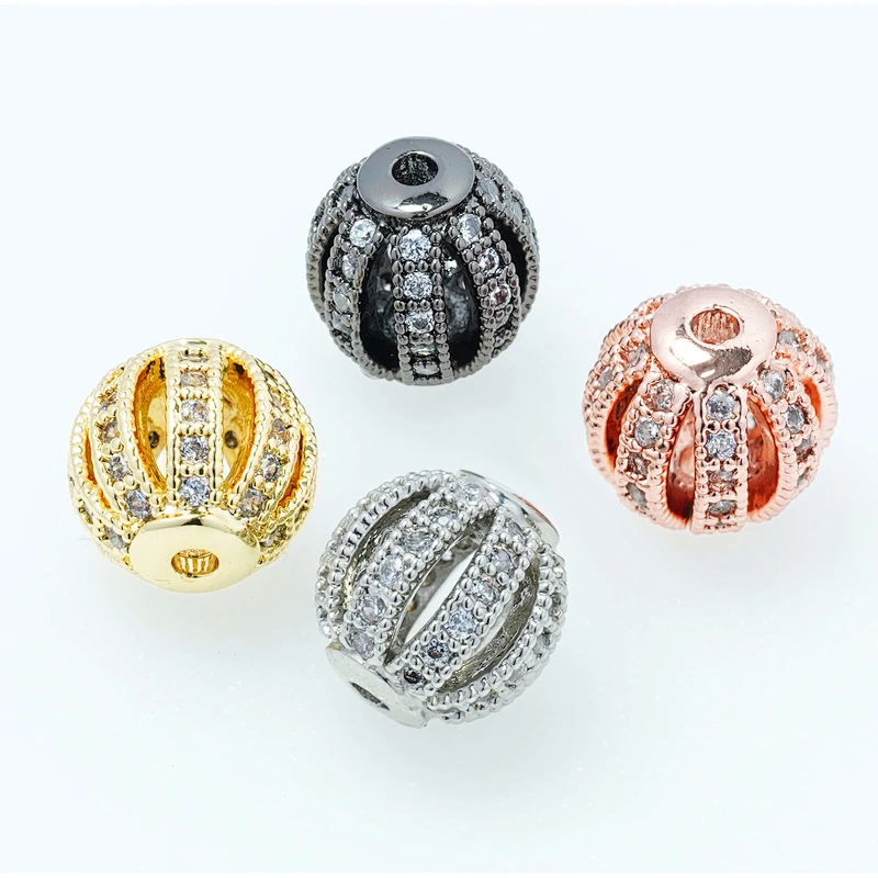 Fashion Beads Micro Pave Spacers CZ Cubic Zirconia Jewellry