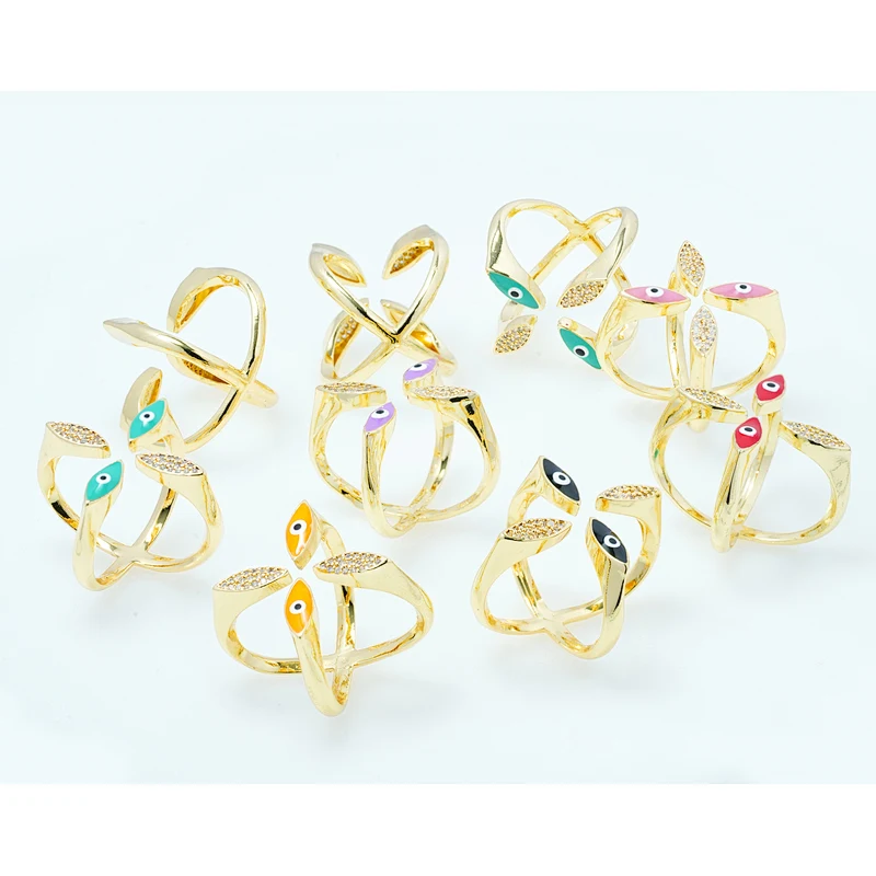 luxury ring for women wearing cz animal ring micro pave gold plated style