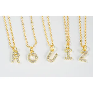 necklace pendants high quality cz with gold plated micro pave jewelry