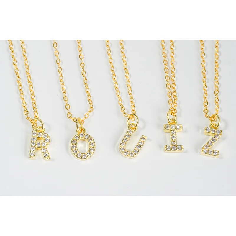 necklace pendants high quality cz with gold plated micro pave jewelry