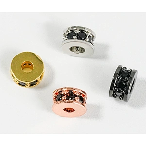 Fashion Beads Micro Pave Spacers CZ Cubic Zirconia Jewellry