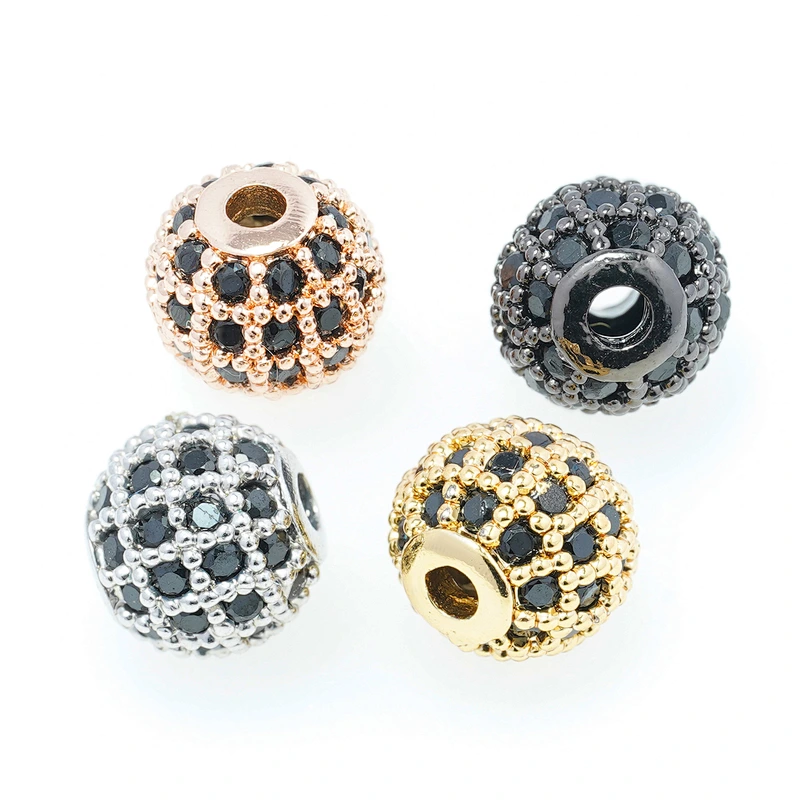 Fashion Beads Micro Pave Spacers CZ Cubic Zirconia Jewellry