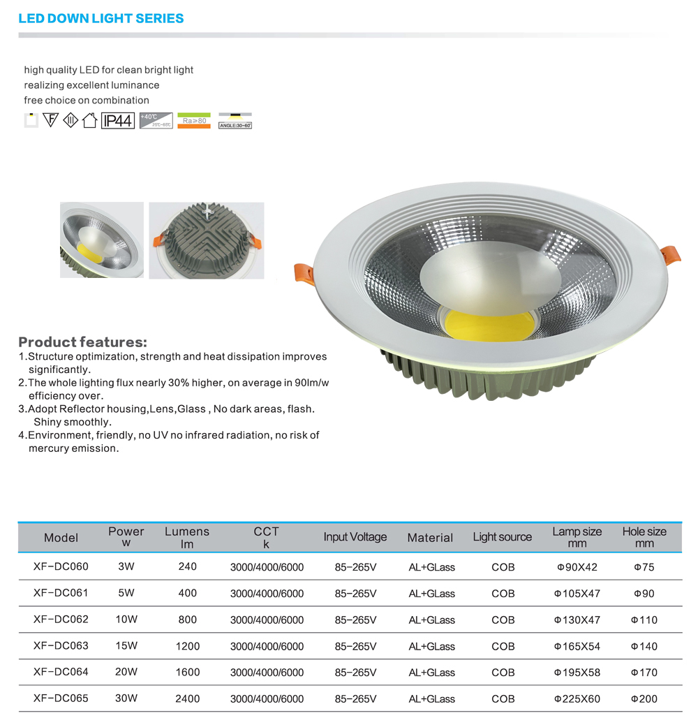 led 30w down light