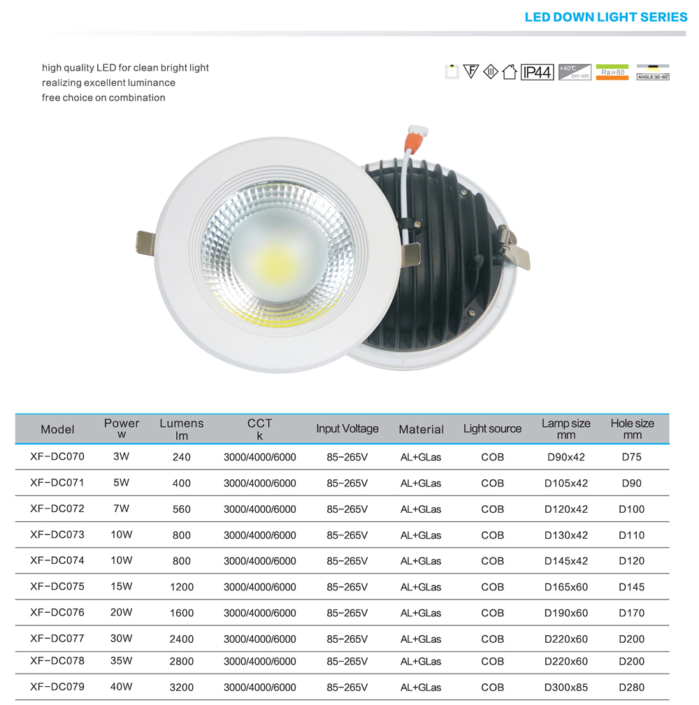 Guangdong manufacturers supply 30w led ceiling downlights