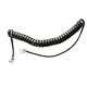 Telephone coiled cord, RJ9 Male-Male