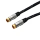 F Male-F Male, RG6U Coaxial cable with Nylon sleeve