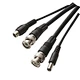 BNC Male+DC Male-BNC Male+DC Male, RG6U Coaxial cable+DC cable