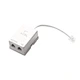 US ADSL Filter, RJ11 Male-2x RJ11 Female