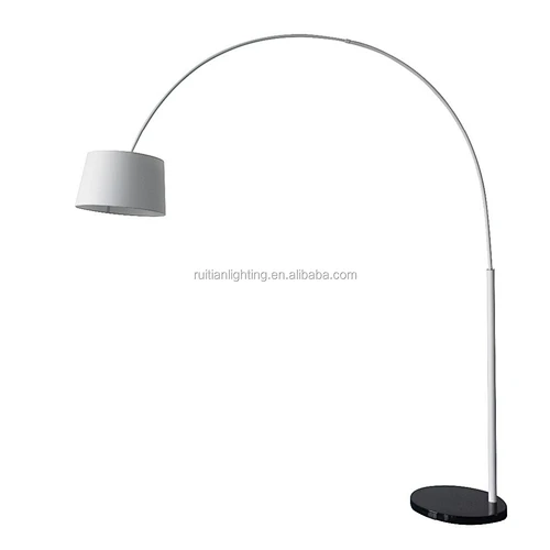 Europe hotel floor standing lamp in fish shape base in white finish color