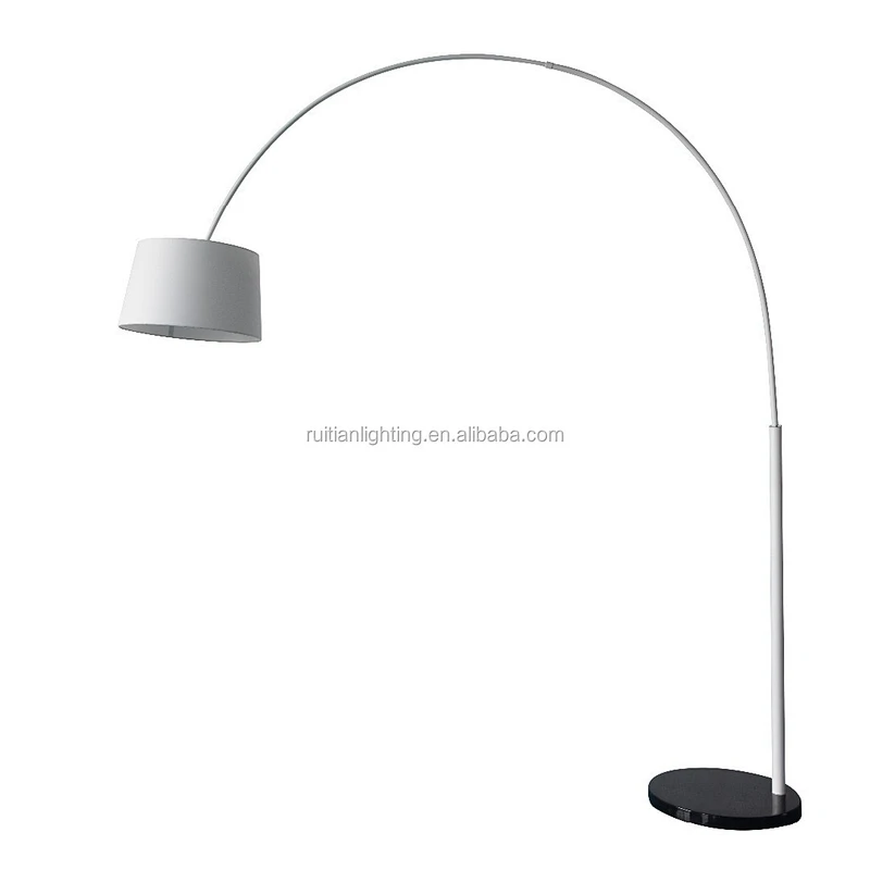 Europe hotel floor standing lamp in fish shape base in white finish color