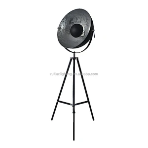classic industrial style tripod floor lamp out black and gold vintage