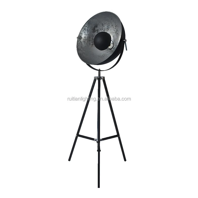 classic industrial style tripod floor lamp out black and gold vintage