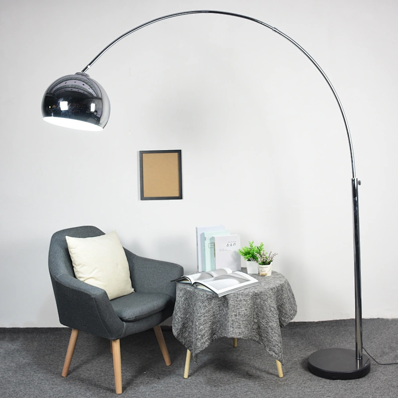 Arc fishing floor lamp