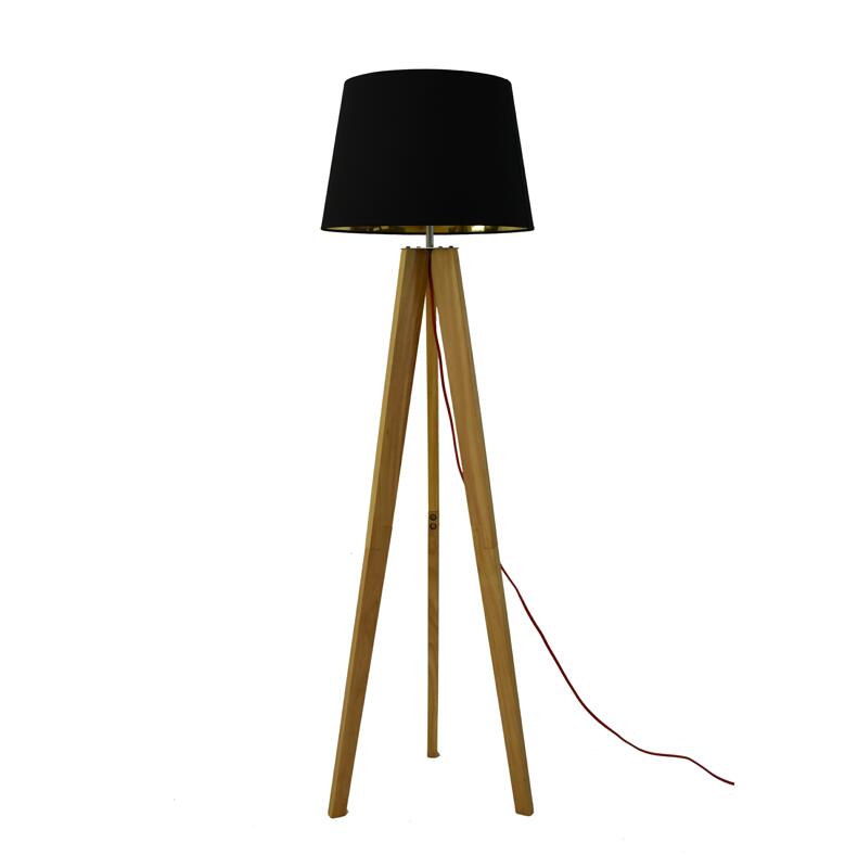 Wooden Tripod floor lamp