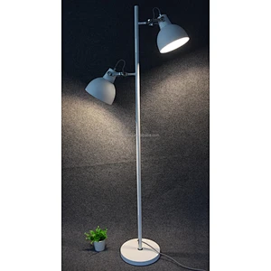 Wholesale price double arcs metal marble standing floor lamp for home hotel office decoration