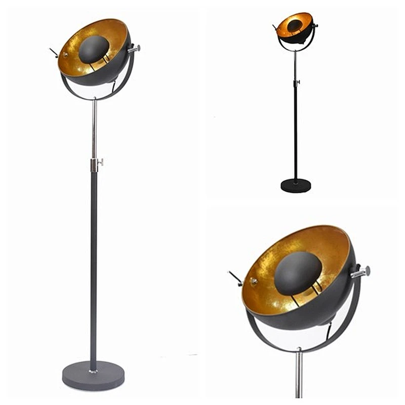 home stage vintage black golden sun floor lamp standing light