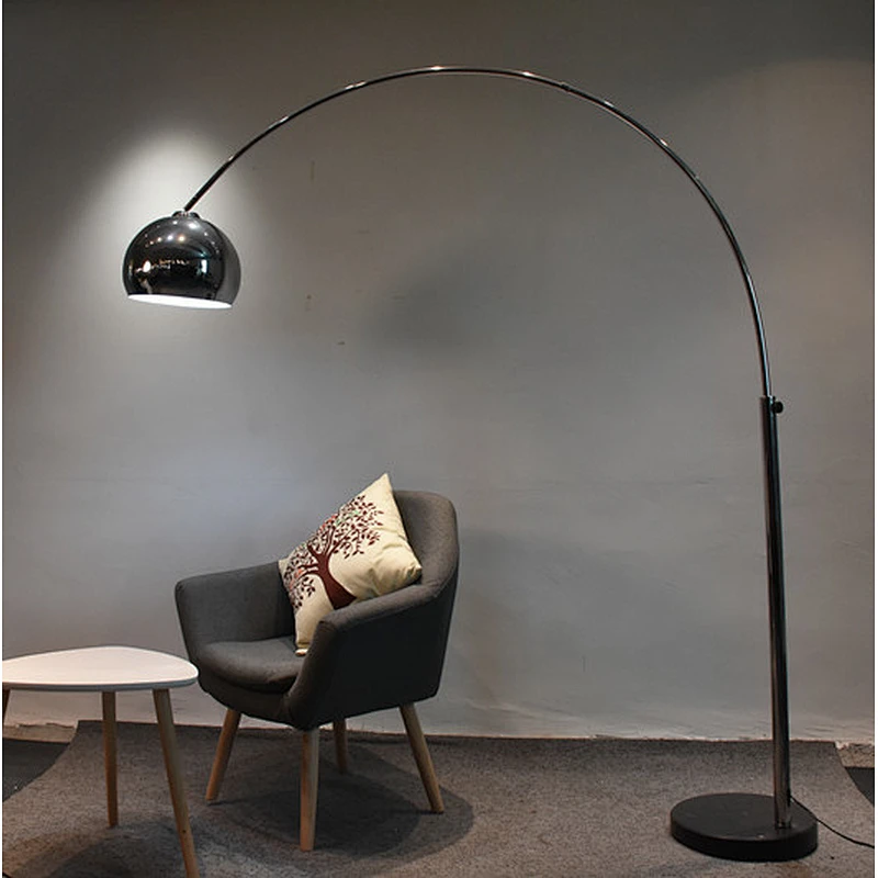 modern fashion floor lamp arc fishing rose gold copper floor standing light