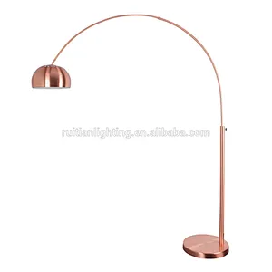 modern fashion floor lamp arc fishing rose gold copper floor standing light