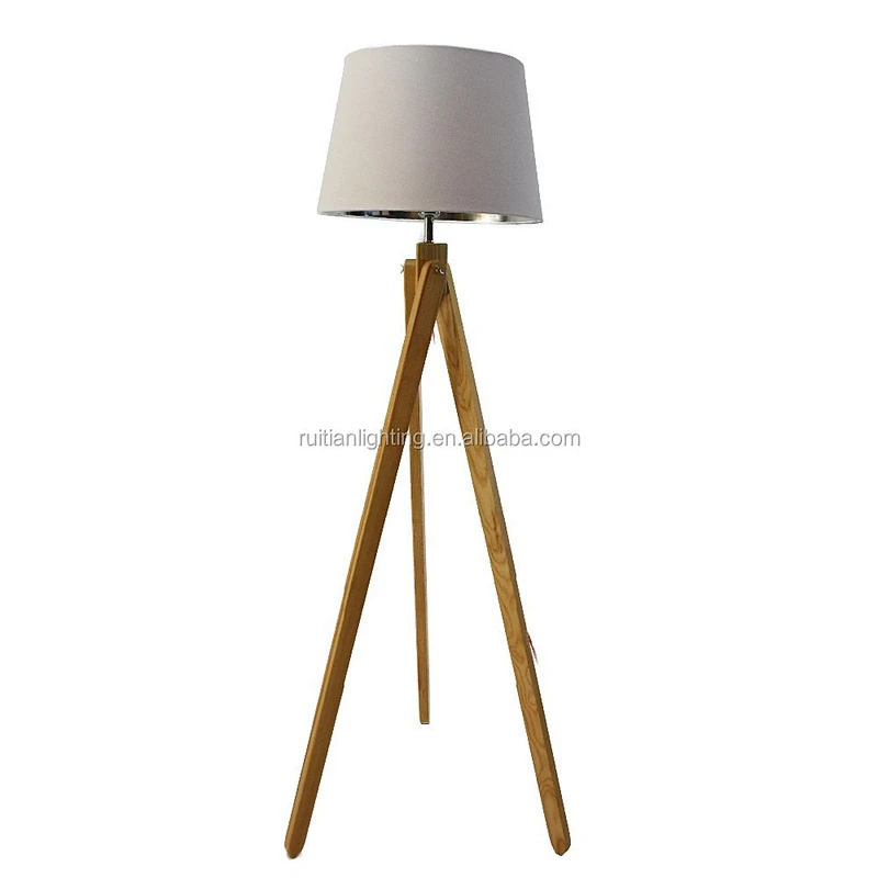 stand lamp new wooden tripod floor light lamp home furniture with factory price
