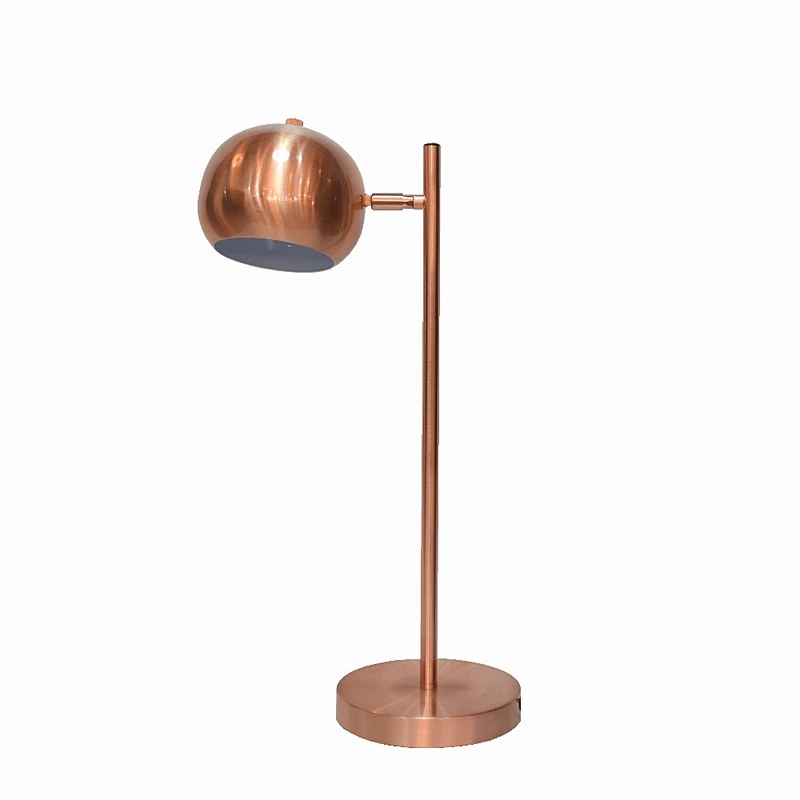 gold metal globe table Lamp rose gold desk light for wholesale