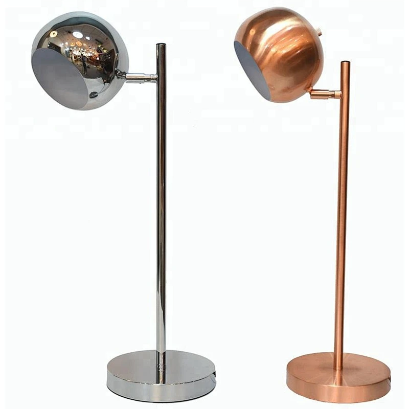 gold metal globe table Lamp rose gold desk light for wholesale