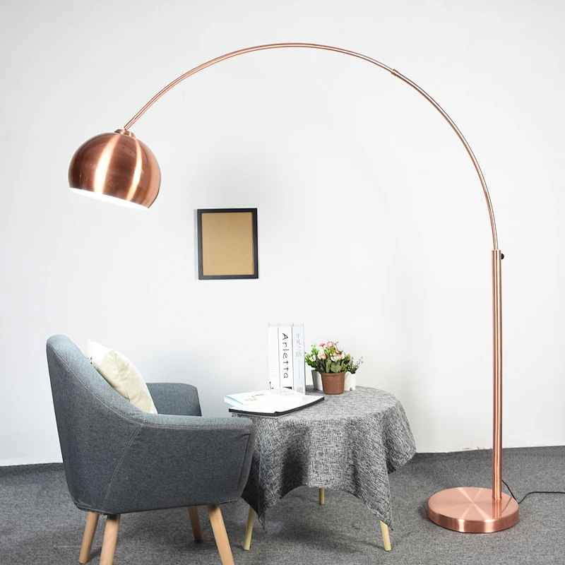 silver color floor lamp floor light arc fishing standing lamp
