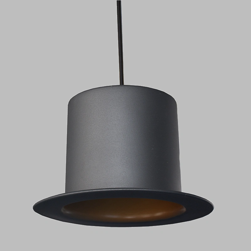 Contemporary Nordic Aluminum Simple Living Room Kitchen Hanging Ceiling Pendant Light Fixtures with hat shape