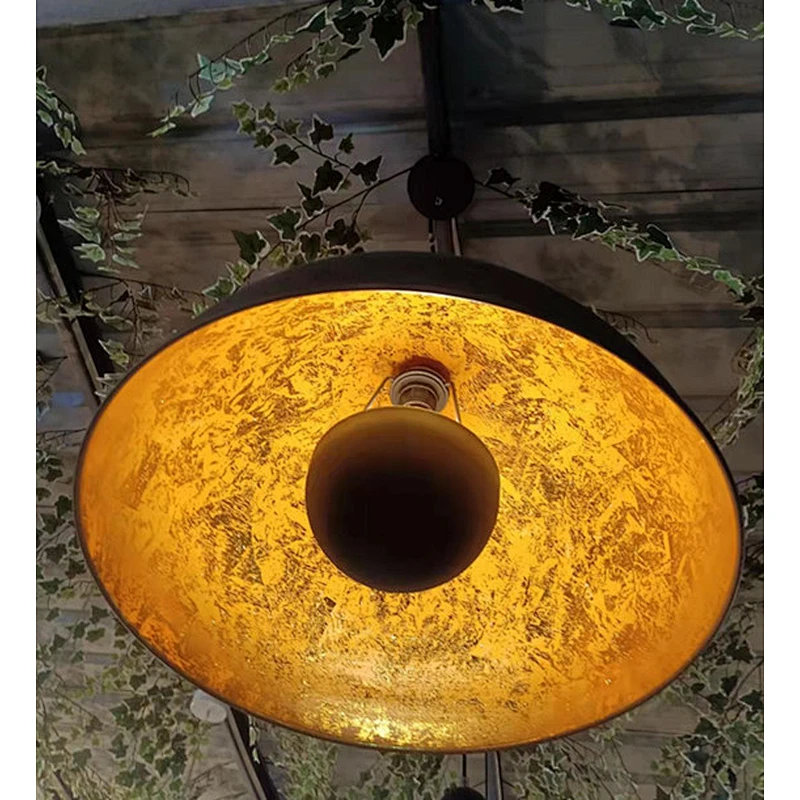 Retro restaurant bar black lights design lighting hanging antique industrial pendant lamp