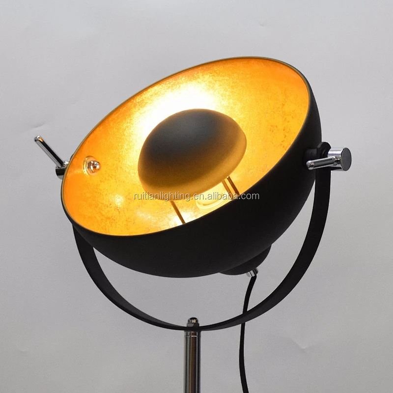 home stage vintage black golden sun floor lamp standing light