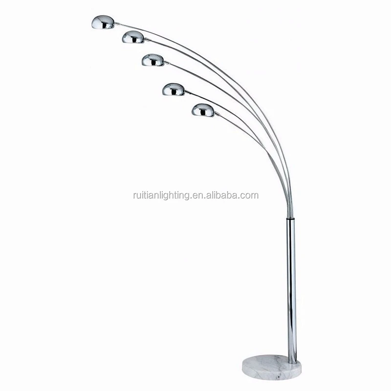 corner lamp decor stand floor lamp with 5 heads for home hotel project