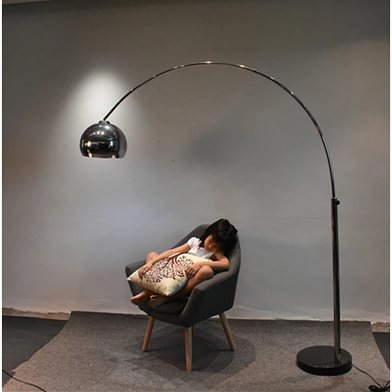 Metal stand Lamp 205cm Height arc tall floor lamps for home office hotel decoration