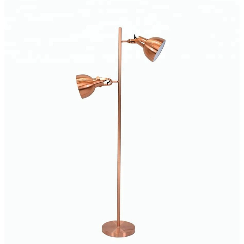Wholesale price double arcs metal marble standing floor lamp for home hotel office decoration