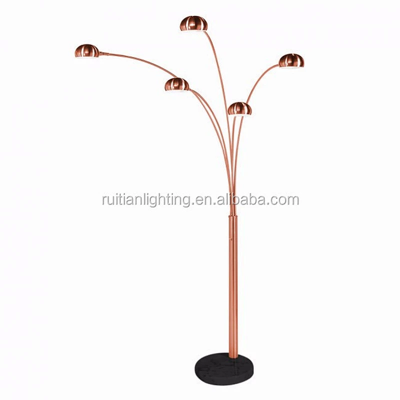 Spider Arc 5 Arm sofa Floor Lamp Standing Lighting With Black Gold Silver White