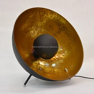 Nordic hot sell popular black gold standing floor lamp without tripod