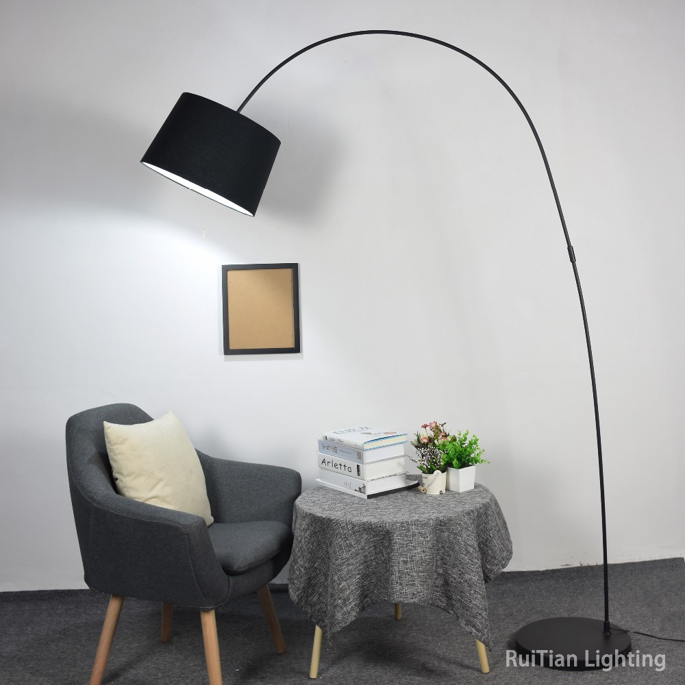 home decoration standing lamp fabric marble arc floor light for home hotel office
