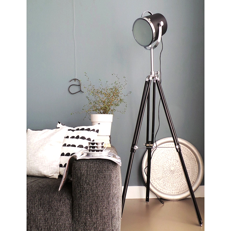 Chrome Shade Modern Home Floor Lamp Tripod stand light For office Living bed study Room