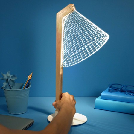 Transparent Acrylic 3D children table lamp desk light for study night light