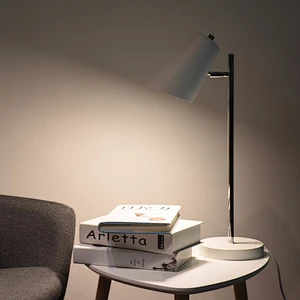 Modern home office decoration white and black painting iron desk lamp table light